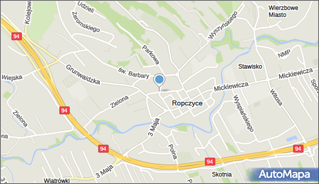 Ropczyce, Krakowska, mapa Ropczyce