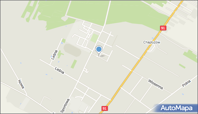 Rozprza powiat piotrkowski, Krótka, mapa Rozprza powiat piotrkowski