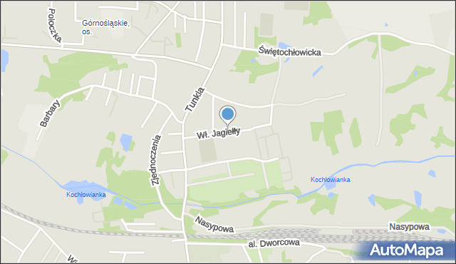 Ruda Śląska, Króla Władysława Jagiełły, mapa Rudy Śląskiej