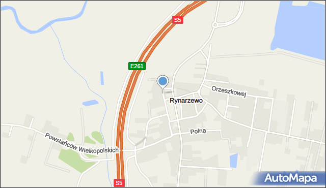 Rynarzewo, Krótka, mapa Rynarzewo