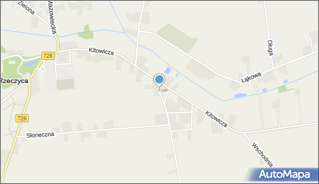 Rzeczyca powiat tomaszowski, Krótka, mapa Rzeczyca powiat tomaszowski