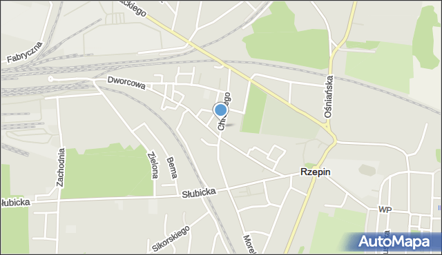 Rzepin, Króla Bolesława Chrobrego, mapa Rzepin