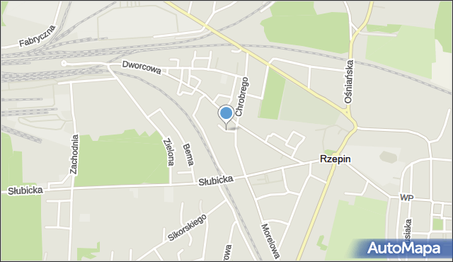 Rzepin, Króla Władysława Łokietka, mapa Rzepin