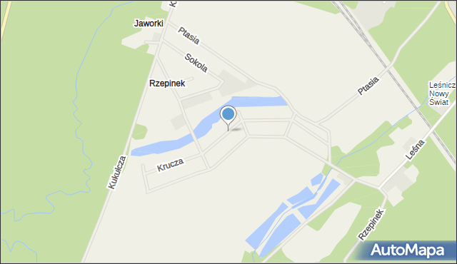 Rzepinek gmina Rzepin, Krucza, mapa Rzepinek gmina Rzepin
