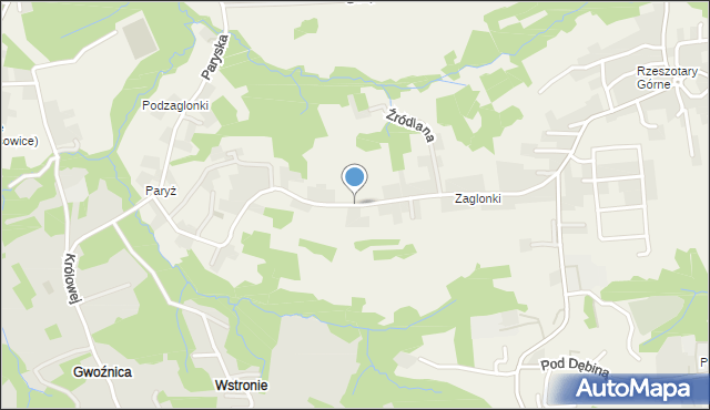Rzeszotary gmina Świątniki Górne, Króla Władysława Jagiełły, mapa Rzeszotary gmina Świątniki Górne