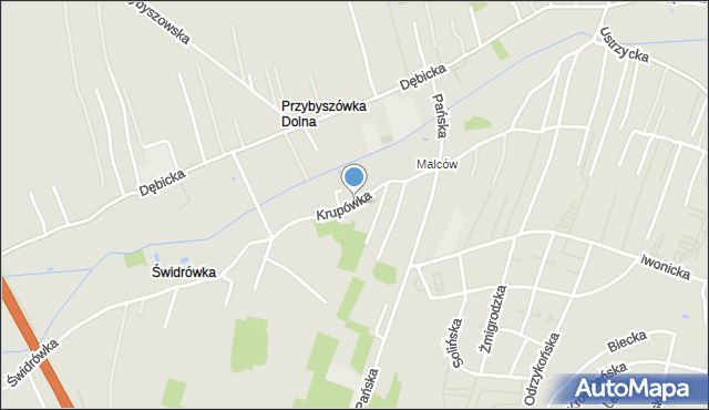 Rzeszów, Krupówka, mapa Rzeszów