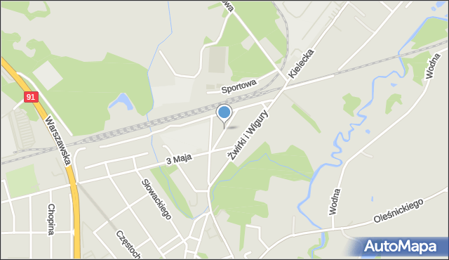 Siewierz, Króla Władysława Łokietka, mapa Siewierz