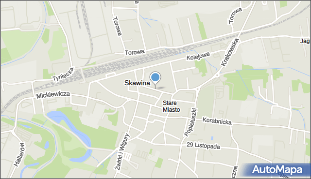 Skawina, Króla Jana III Sobieskiego, mapa Skawina