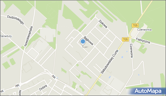 Skierniewice, Króla Maciusia, mapa Skierniewic