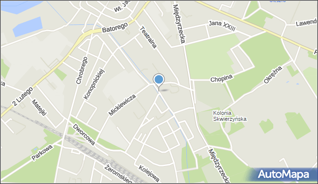 Skwierzyna, Króla Jana III Sobieskiego, mapa Skwierzyna