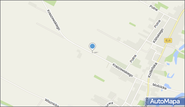 Sławatycze, Kraszewskiego Józefa Ignacego, mapa Sławatycze