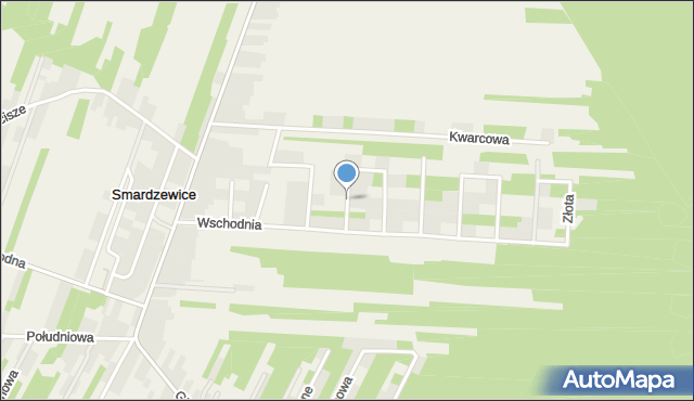Smardzewice, Kryształowa, mapa Smardzewice