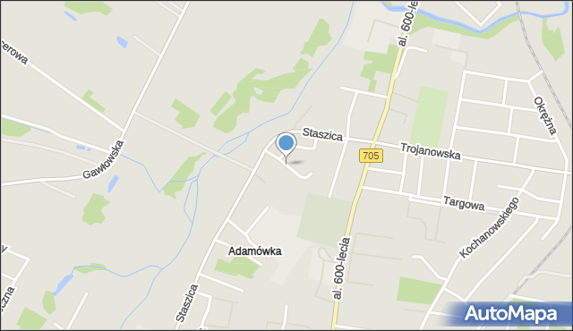 Sochaczew, Królowej Jadwigi, mapa Sochaczew