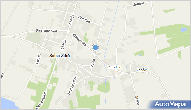 Solec-Zdrój, Krakowska, mapa Solec-Zdrój