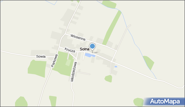 Solna, Krucza, mapa Solna