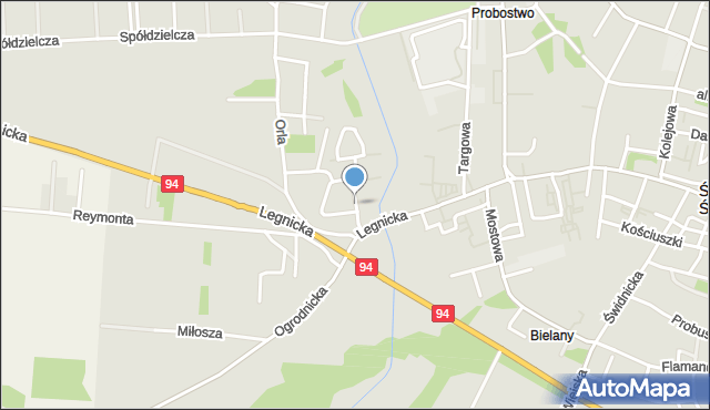 Środa Śląska, Krucza, mapa Środa Śląska