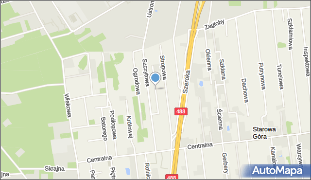 Starowa Góra, Króla Bolesława Chrobrego, mapa Starowa Góra