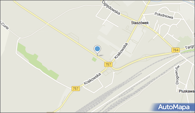 Staszów, Krakowska, mapa Staszów