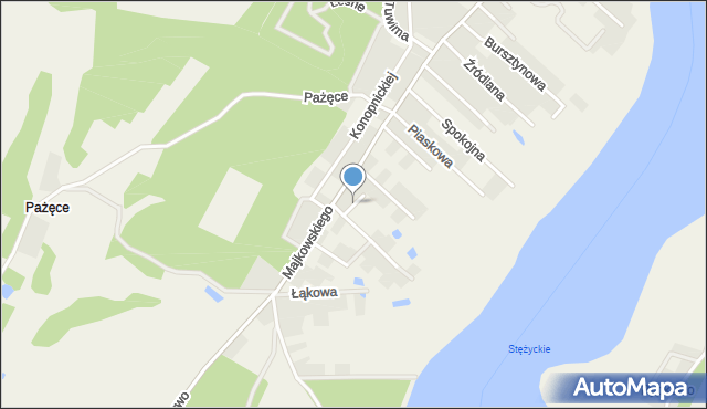 Stężyca powiat kartuski, Krótka, mapa Stężyca powiat kartuski