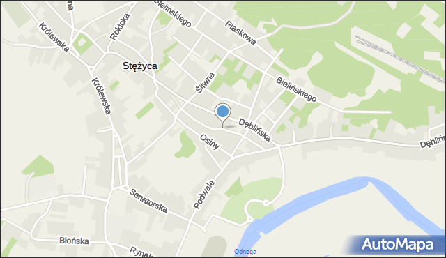 Stężyca powiat rycki, Krzywa, mapa Stężyca powiat rycki