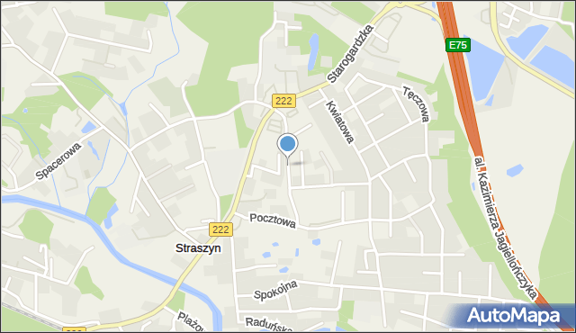 Straszyn, Kraszewskiego Kazimierza, kmdr., mapa Straszyn