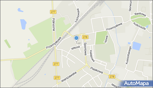 Sulechów powiat zielonogórski, Krośnieńska, mapa Sulechów powiat zielonogórski