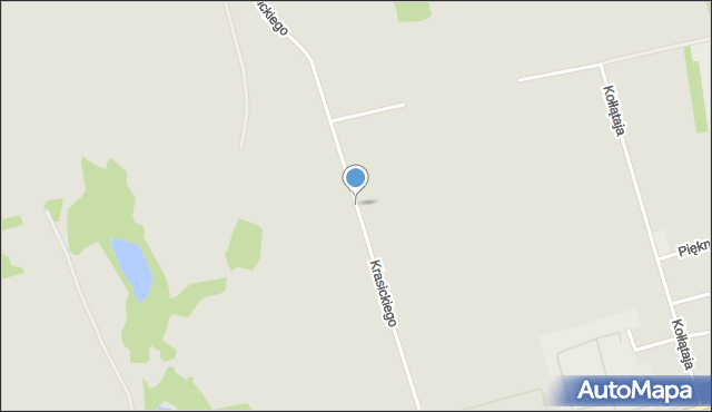 Suwałki, Krasickiego Ignacego, bp., mapa Suwałk