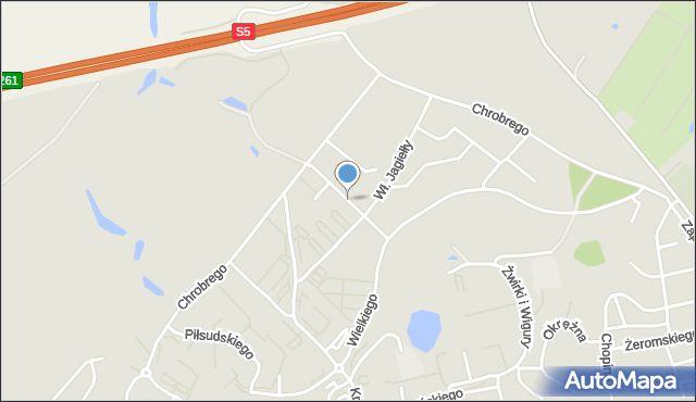 Świecie, Królowej Jadwigi, mapa Świecie