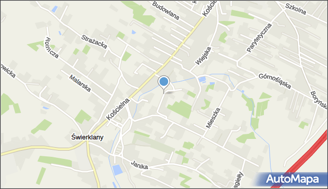 Świerklany, Króla Jana III Sobieskiego, mapa Świerklany