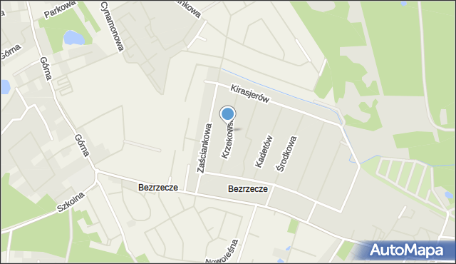 Szczecin, Krzekowska, mapa Szczecina