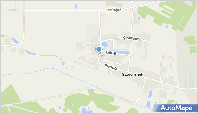 Szerominek, Krzywa, mapa Szerominek