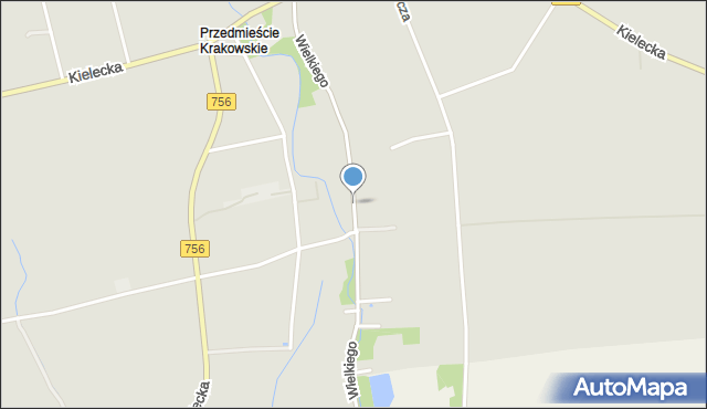 Szydłów powiat staszowski, Króla Kazimierza Wielkiego, mapa Szydłów powiat staszowski
