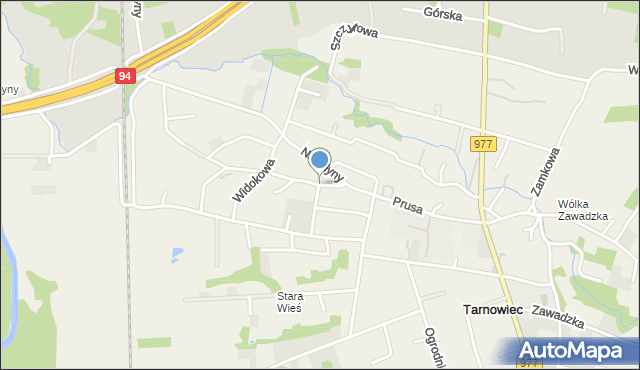 Tarnowiec gmina Tarnów, Krótka, mapa Tarnowiec gmina Tarnów