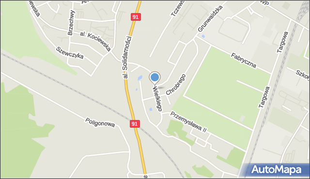 Tczew, Króla Kazimierza Wielkiego, mapa Tczew