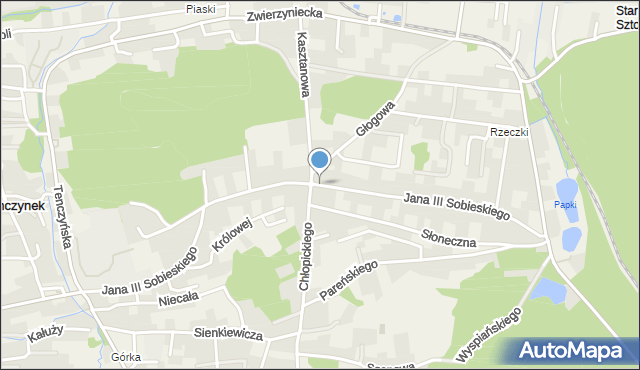 Tenczynek, Króla Jana III Sobieskiego, mapa Tenczynek