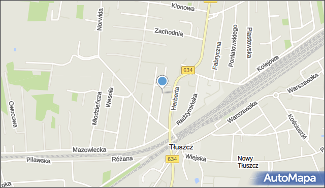 Tłuszcz powiat wołomiński, Krucza, mapa Tłuszcz powiat wołomiński