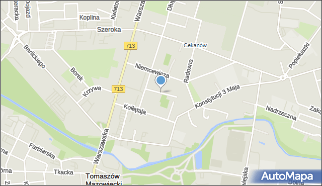 Tomaszów Mazowiecki, Krucza, mapa Tomaszów Mazowiecki