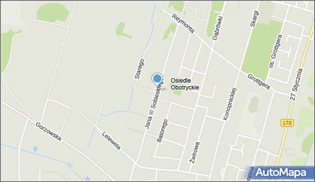 Trzcianka powiat czarnkowsko-trzcianecki, Króla Jana III Sobieskiego, mapa Trzcianka powiat czarnkowsko-trzcianecki