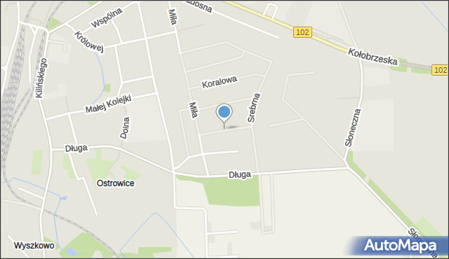 Trzebiatów powiat gryficki, Kryształowa, mapa Trzebiatów powiat gryficki