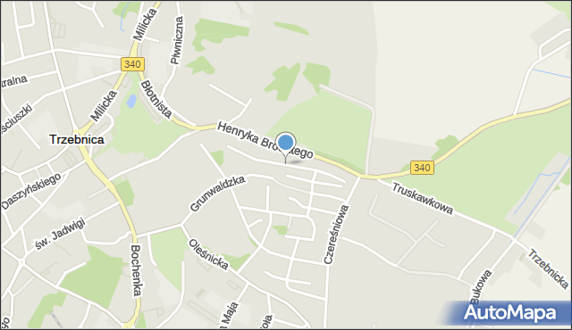 Trzebnica, Króla Kazimierza Wielkiego, mapa Trzebnica