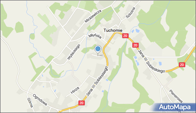 Tuchomie, Krótka, mapa Tuchomie