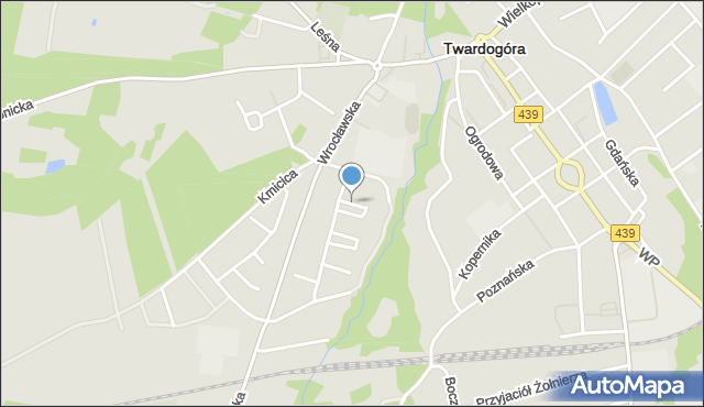 Twardogóra, Króla Kazimierza Wielkiego, mapa Twardogóra