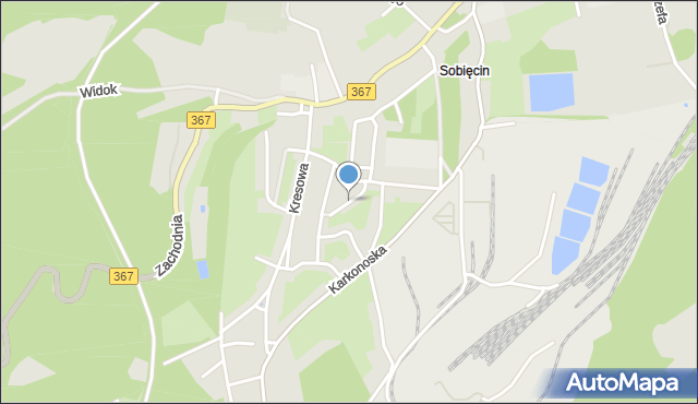 Wałbrzych, Krótka, mapa Wałbrzycha