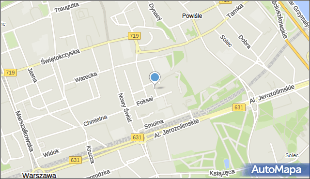 Warszawa, Krywulta Aleksandra, mapa Warszawy