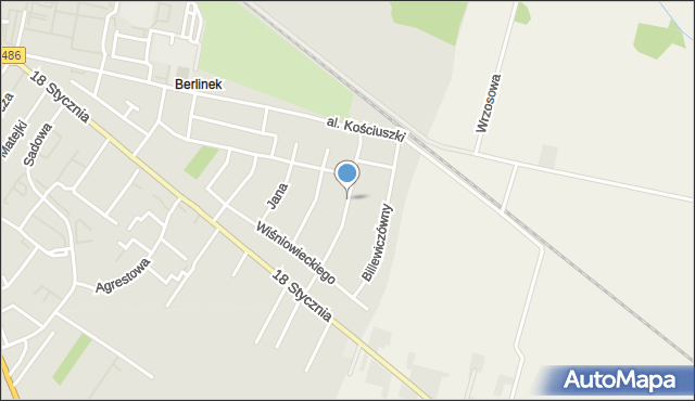 Wieluń, Króla Jana III Sobieskiego, mapa Wieluń