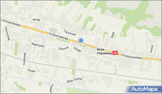 Wola Filipowska, Krótka, mapa Wola Filipowska