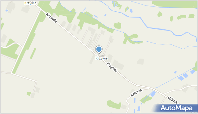 Wola Osowińska, Krzywie, mapa Wola Osowińska