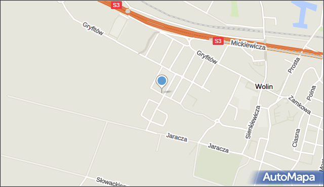 Wolin, Króla Bolesława Chrobrego, mapa Wolin