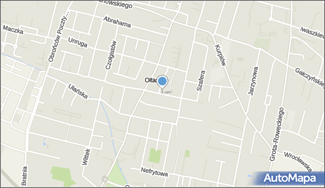 Wrocław, Kryniczna, mapa Wrocławia