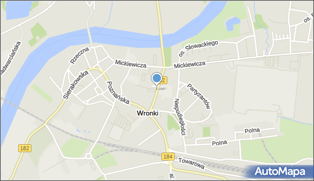 Wronki powiat szamotulski, Króla Bolesława Chrobrego, mapa Wronki powiat szamotulski
